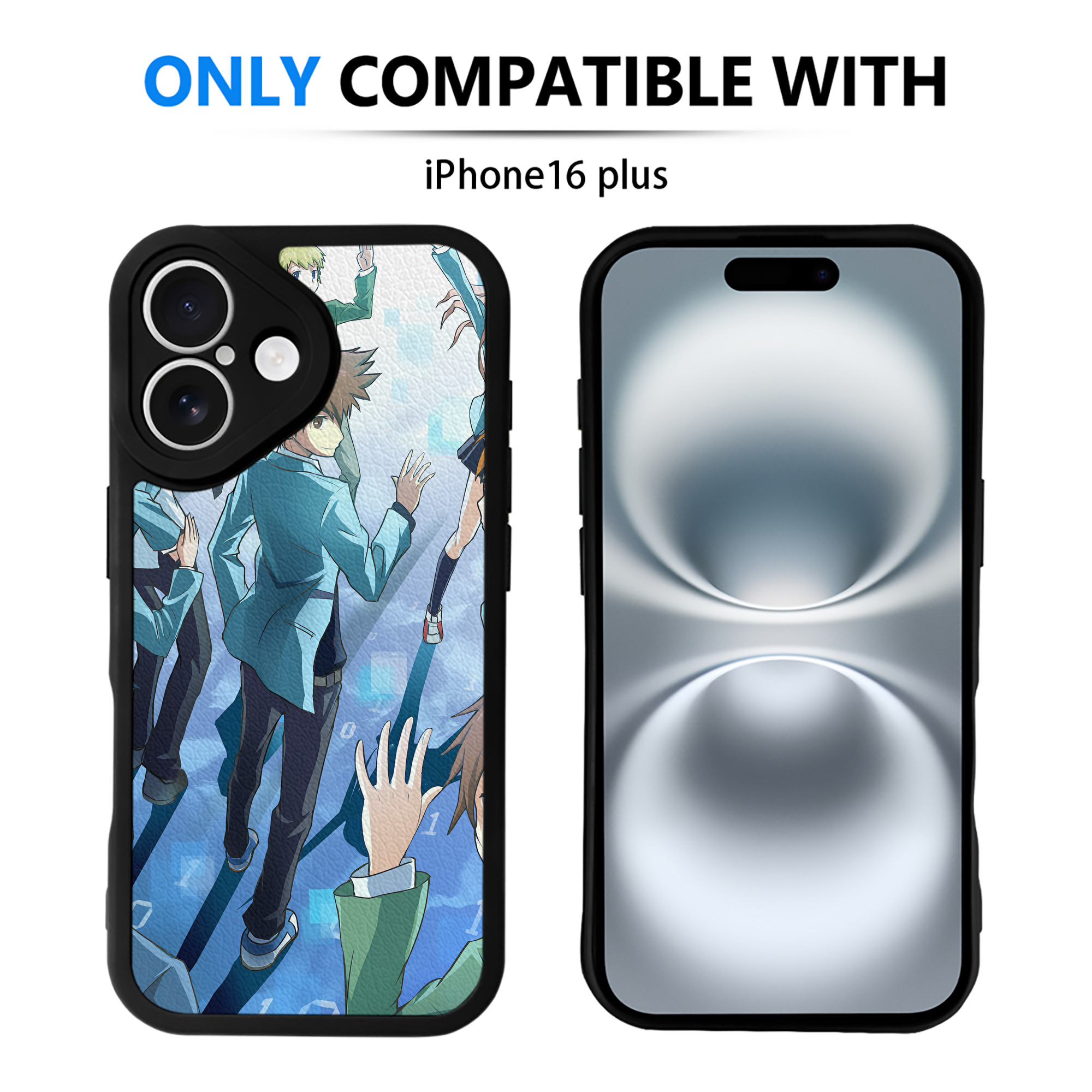 （画像用） Digimon デジタルモンスター/デジモン 【iPhone 16シリーズ対応】シリコンスマホケース（レザー調） 材質：シリコン